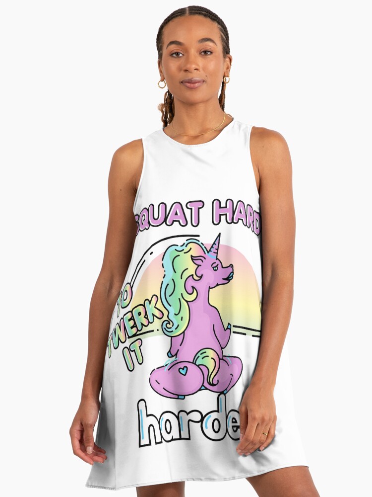 Twerking Unicorn for Twerk Team GYM Workout" A-Line Dress for Sale by  IslandLakeTree | Redbubble