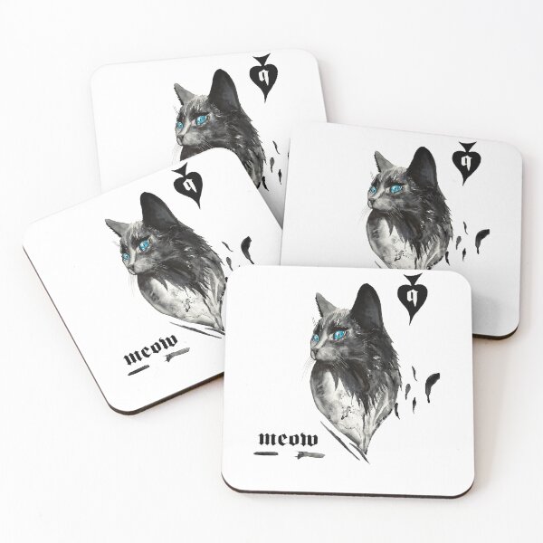 Item preview, cat queen of spades designed and sold by nemfisart.
