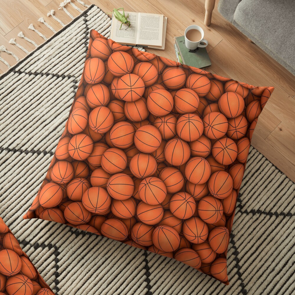 Basketballs Floor Pillow