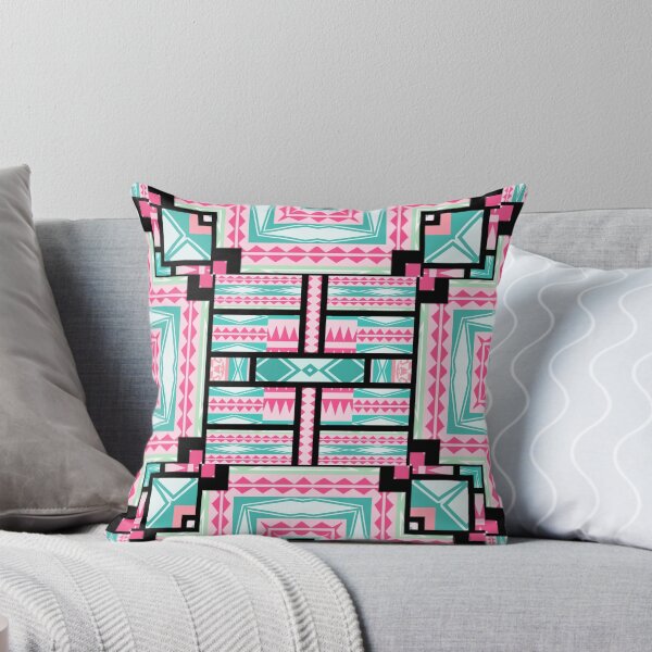 Item preview, Pink and Black Aztec Tribal Pattern designed and sold by MarianneG.