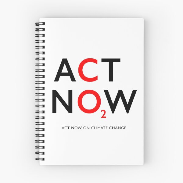 Item preview, ACT NOW ON CO2: The Original (Black & Red Gill Sans Text) on White designed and sold by Day Chapman.