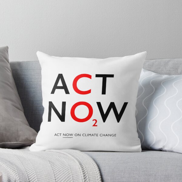 Item preview, ACT NOW ON CO2: The Original (Black & Red Gill Sans Text) on White designed and sold by Day Chapman.