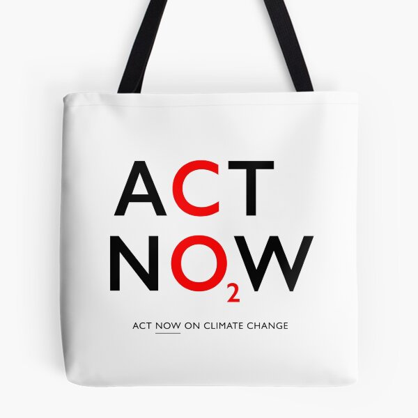 Item preview, ACT NOW ON CO2: The Original (Black & Red Gill Sans Text) on White designed and sold by Day Chapman.