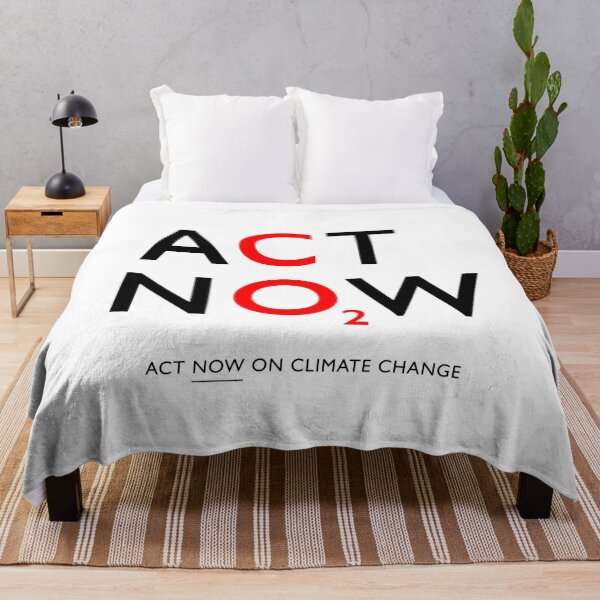 Item preview, ACT NOW ON CO2: The Original (Black & Red Gill Sans Text) on White designed and sold by Day Chapman.
