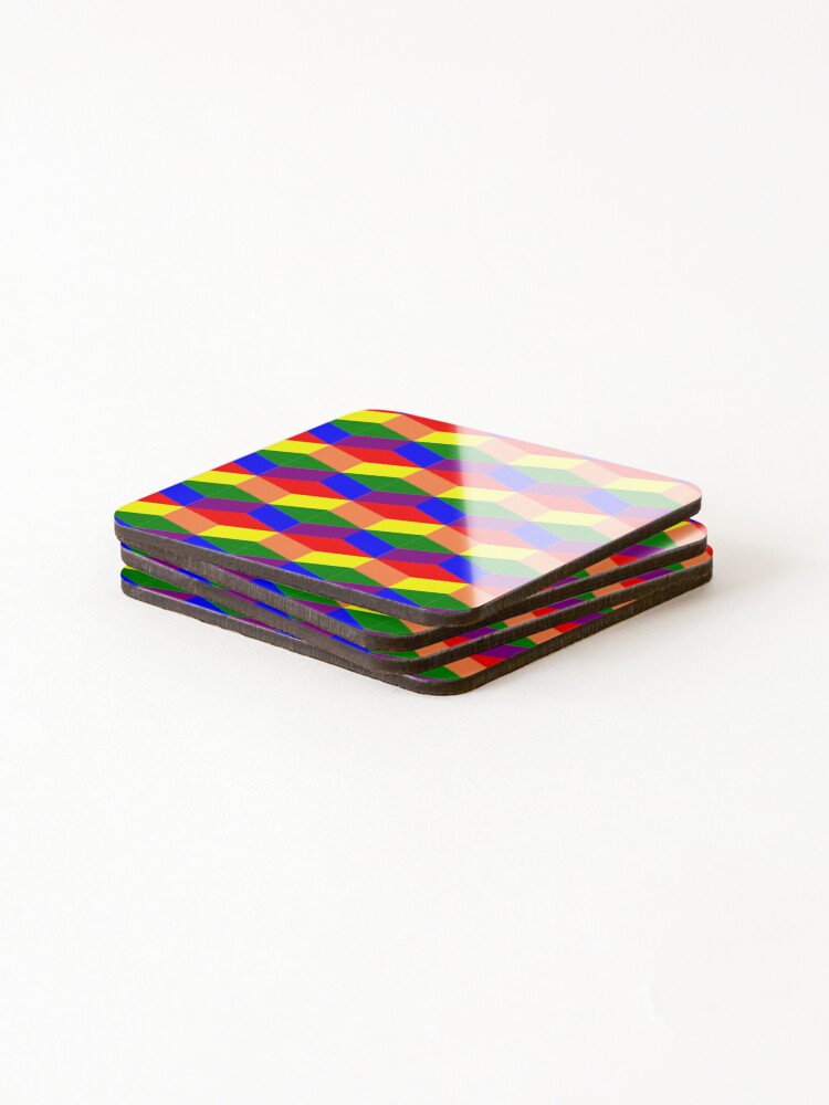Thumbnail 4 of 5, Coasters (Set of 4), Colorful Boxes designed and sold by Riccivela.