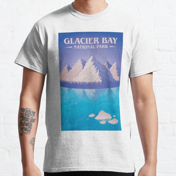 Glacier Bay National Park Landscape Illustration Classic T-Shirt