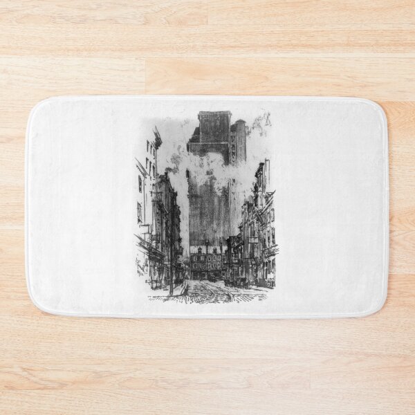 Item preview, Down Sansom Street from Eighth Street - Joseph Pennell - 1912 designed and sold by CrankyOldDude.