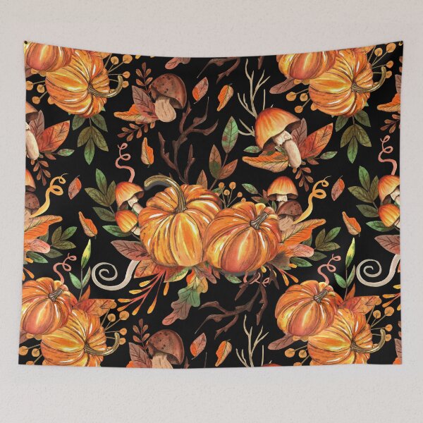 Item preview, Hello autumn pumpkin pattern designed and sold by wolfgangrainer.