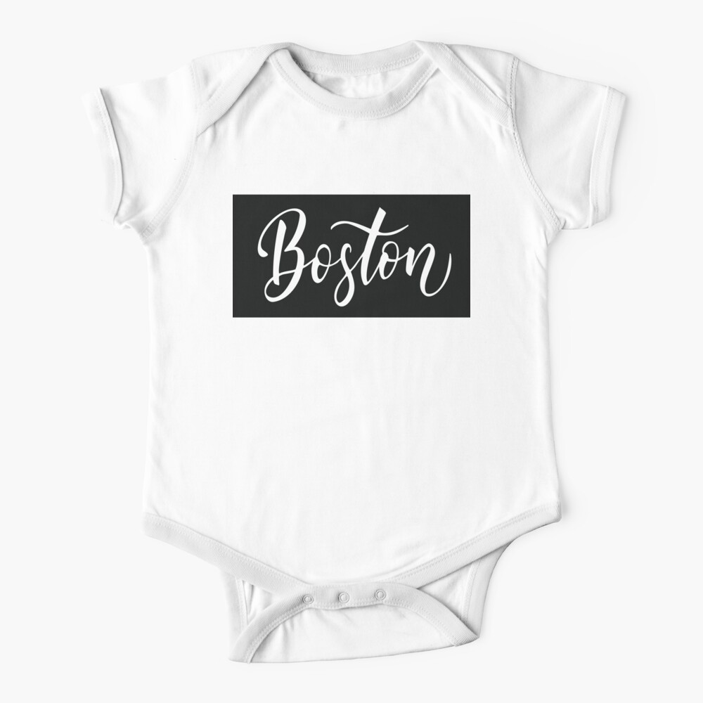 Funny Baby T-Shirt Boston Toddler Tee Shirt MA Baseball Font