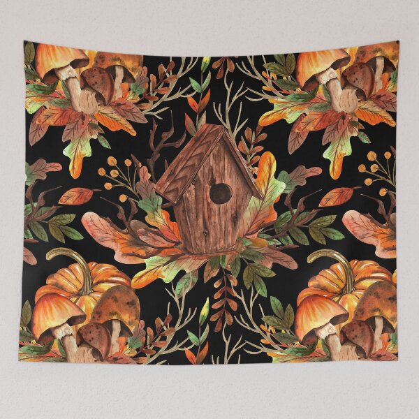 Item preview, Hello autumn birdhouse pattern designed and sold by wolfgangrainer.