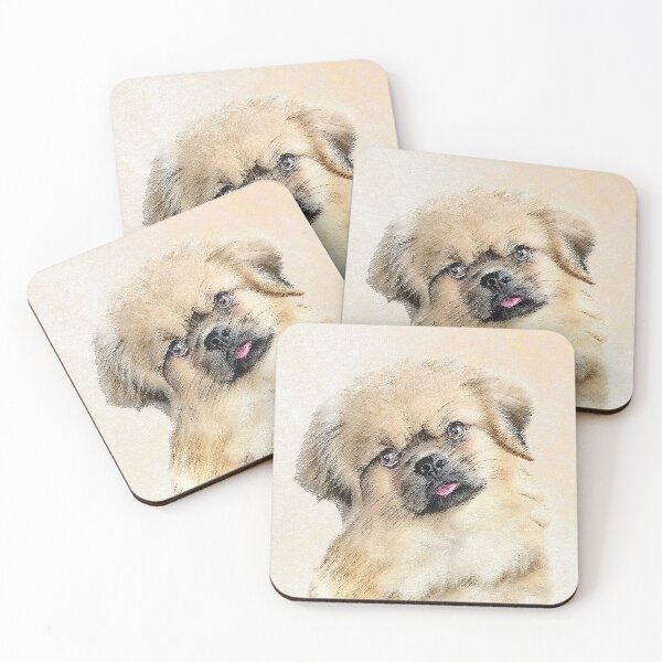 Item preview, Tibetan Spaniel Painting - Cute Original Dog Art designed and sold by alpendesigns.