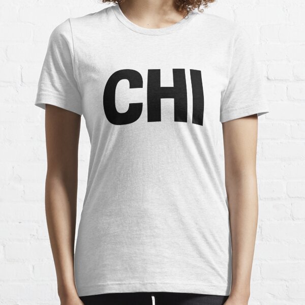 Chicago Bold T Shirt with Navy Letters