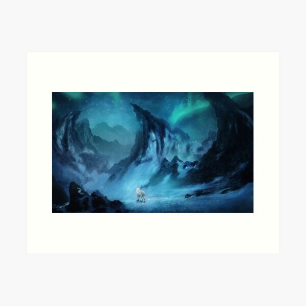 Aperçu de l'œuvre Loup dans un paysage de neige créée et vendue par Liancary.