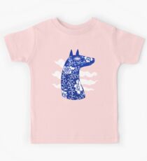 The Water Horse in Blue and White Kids Tee