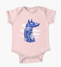 The Water Horse in Blue and White One Piece - Short Sleeve
