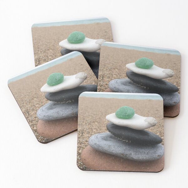 Stone stacking in Thy Coasters (Set of 4)