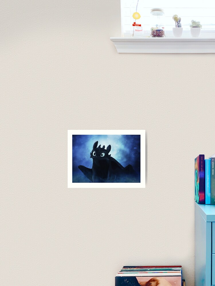 Thumbnail 2 of 3, Art Print, Toothless - painting designed and sold by Liancary.