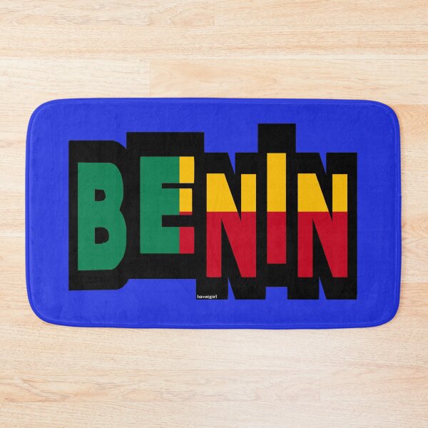 Item preview, Benin Font with Beninese Flag designed and sold by Havocgirl.