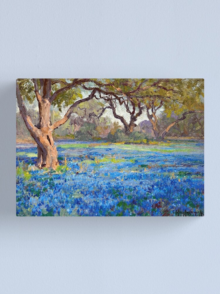 Onderdonk A Field Of Bluebonnets At Alamo Heights Canvas Print By Virginia50 Redbubble