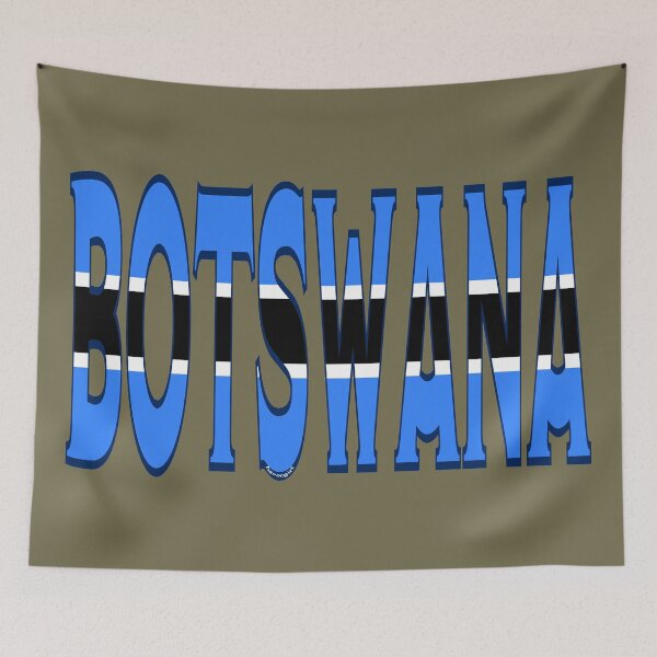 Item preview, Botswana Font with Botswanan Flag designed and sold by Havocgirl.