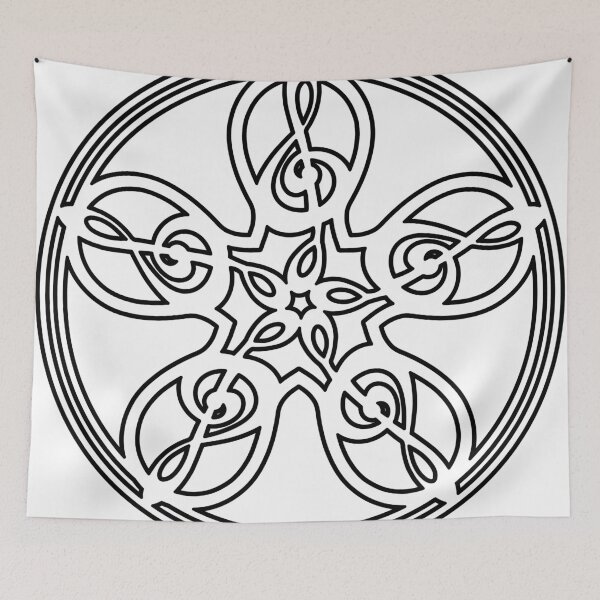 Item preview, Treble Clef Mandala (black outline) designed and sold by FelixCulpa.