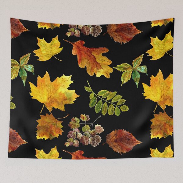 Item preview, Hello autumn fall leaves pattern designed and sold by wolfgangrainer.
