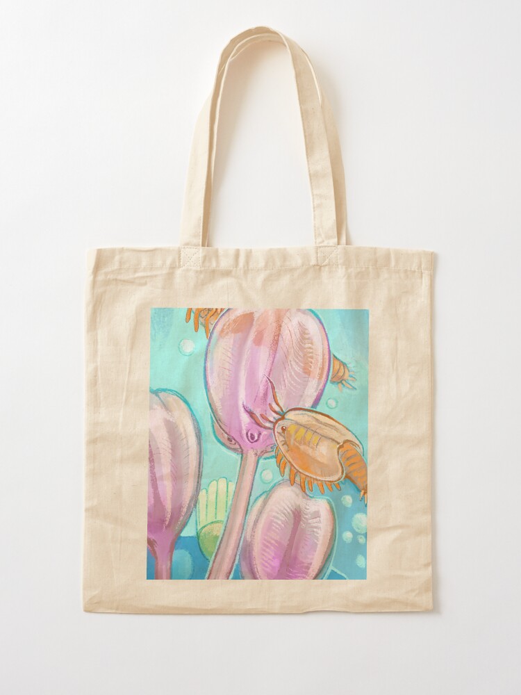 pink and orange tote bags