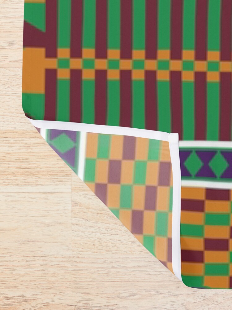 "African Cloth Pattern (Kente Temur)" Shower Curtain for Sale by