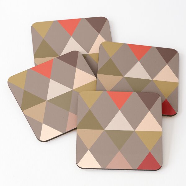 Item preview, Harlequin Pattern, Taupe and Red designed and sold by Marymarice.