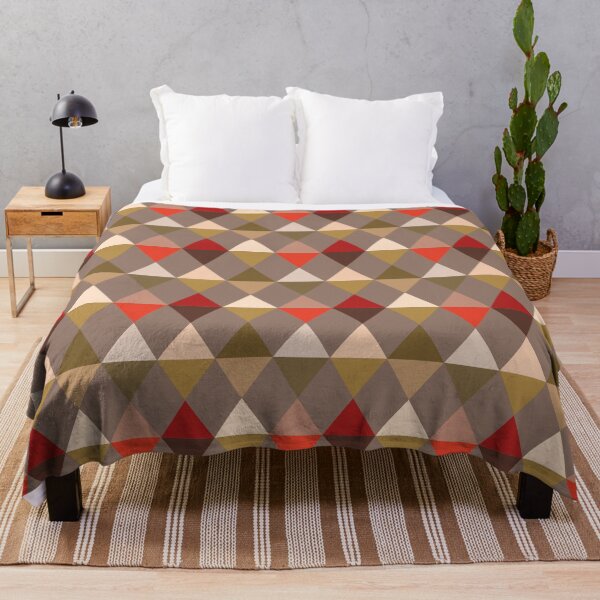 Item preview, Harlequin Pattern, Taupe and Red designed and sold by Marymarice.