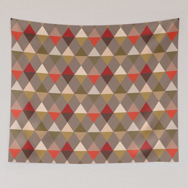 Item preview, Harlequin Pattern, Taupe and Red designed and sold by Marymarice.