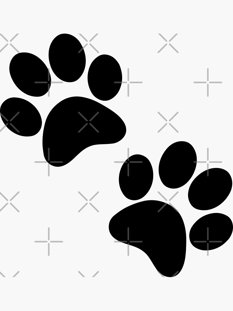 Paw Print Outline Dog Cat Temporary Tattoo Water Resistant Set