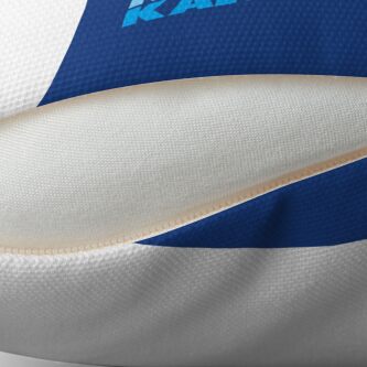 Alternate view of Retro KC Royal Blue & Light Blue Kansas City Crown Town KC Baseball Fans Wear Kansas city KC Face mask Kansas City facemask Floor Pillow