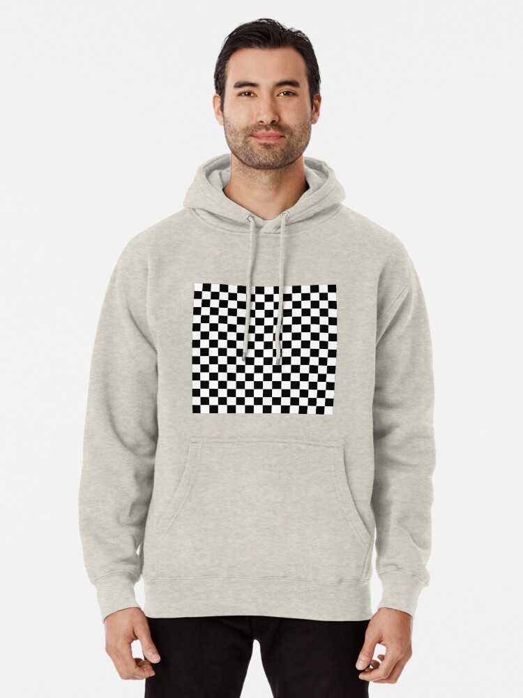 black and white checkered hoodie