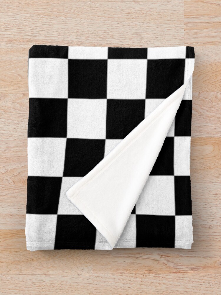 "Black and white checkered" Throw Blanket for Sale by Gatae Redbubble
