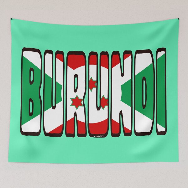 Item preview, Burundi Font with Burundian Flag designed and sold by Havocgirl.