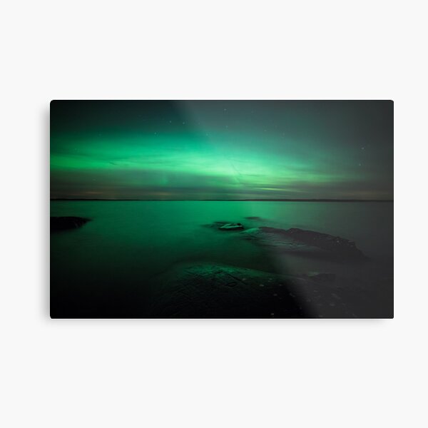 Mystic northern lights glow Metal Print