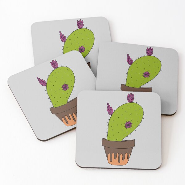 Item preview, Cute Cactus Design #157: Big Cactus With Flowers In Terra-cotta Pot designed and sold by DreamCactus.