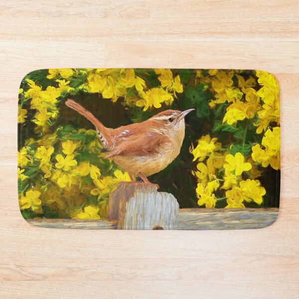 Item preview, Carolina Wren Painting - Cute Original Bird Art designed and sold by alpendesigns.