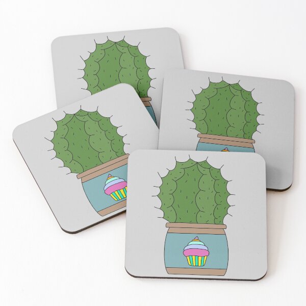 Item preview, Cute Cactus Design #159: Echinocactus In Cute Cupcake Clay Pot designed and sold by DreamCactus.