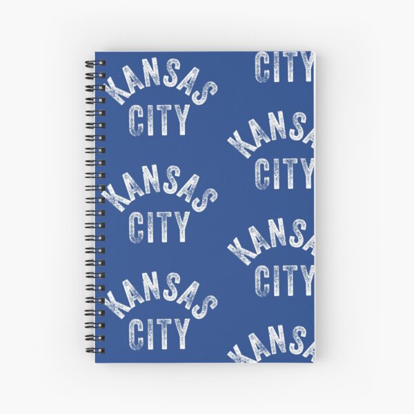 KC Royal Blue Classic Kansas City Vintage Local Kc Baseball Fan Gear Kansas city KC Face mask Kansas City facemask Spiral Notebook