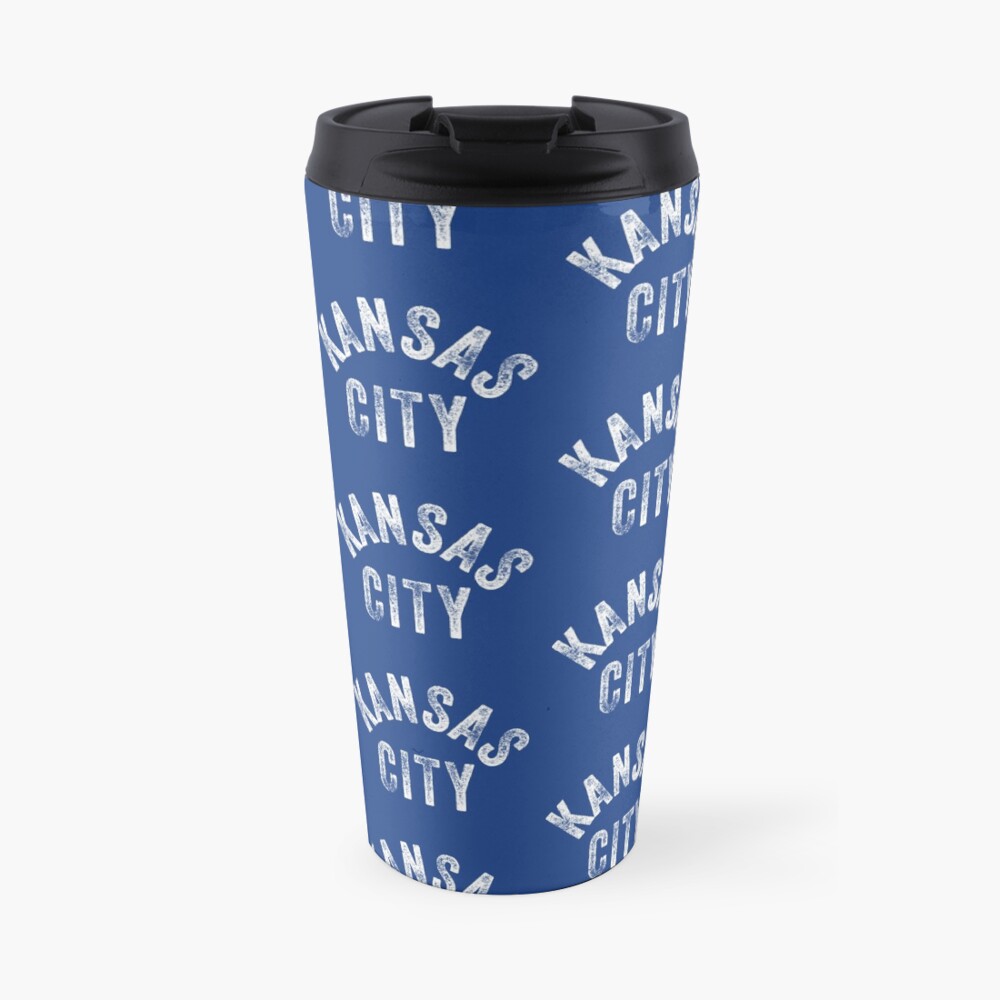 KC Royal Blue Classic Kansas City Vintage Local Kc Baseball Fan Gear Kansas city KC Face mask Kansas City facemask Travel Mug