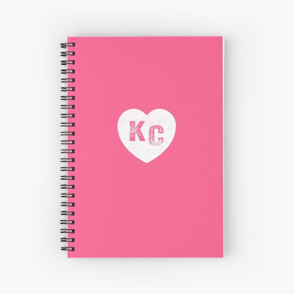 Pink Kansas City KC Heart Collection I Love Kc Hearts KC Face mask Kansas City facemask Spiral Notebook