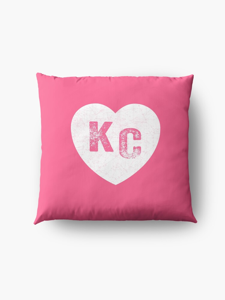Alternate view of Pink Kansas City KC Heart Collection I Love Kc Hearts KC Face mask Kansas City facemask Floor Pillow