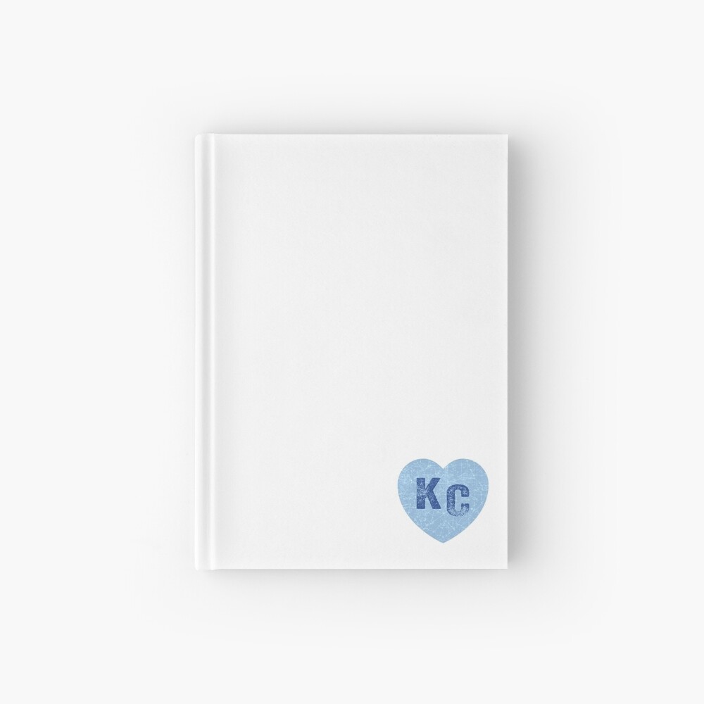 Baby Blue KC Heart Kansas City Hearts I Love Kc heart Kansas city KC Face mask Kansas City facemask Hardcover Journal