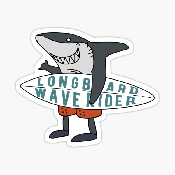 Surf Sticker Shark Shaka Sign Sticker