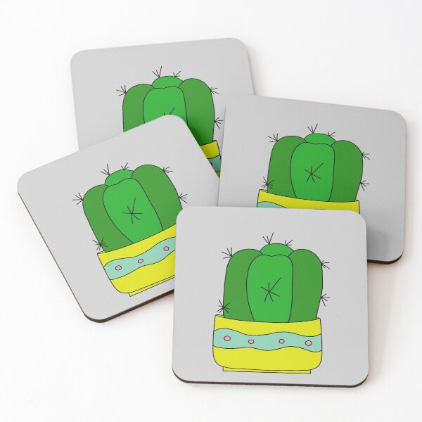 Artikelvorschau, Cute Cactus Design #168: Cactus In Yellow Pot entworfen und verkauft von DreamCactus.