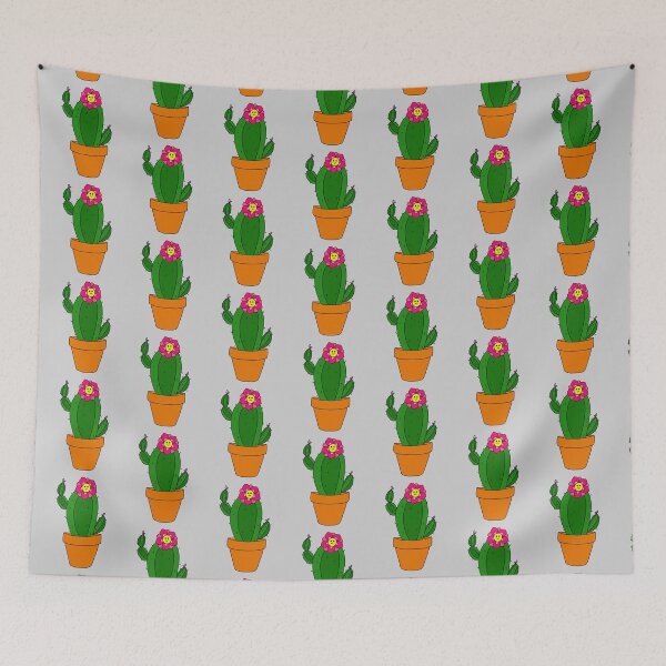 Item preview, Cute Cactus Design #169: Cactus With Cute Pink Flower In Terra-cotta Pot designed and sold by DreamCactus.