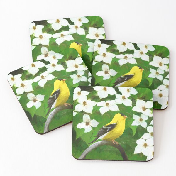 Item preview, Goldfinch Painting - Cute Original Bird Art designed and sold by alpendesigns.