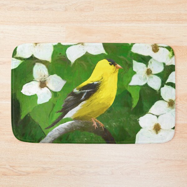 Item preview, Goldfinch Painting - Cute Original Bird Art designed and sold by alpendesigns.